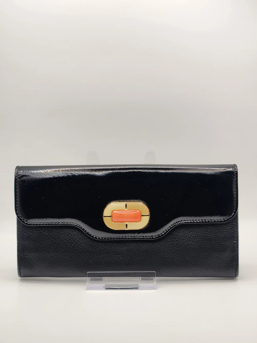 BVLGARI Isabella Rossellini Black Leather Continental Wallet – Full Set